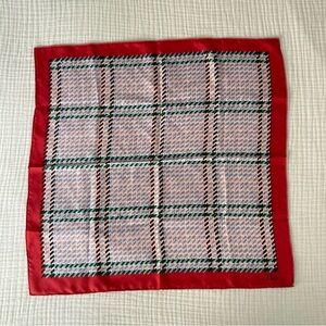Dior Silk Scarf Geometric Print Red - 21”
